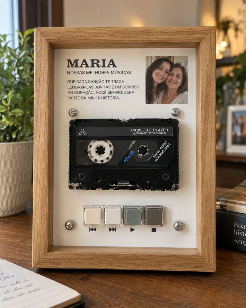 Quadro com Toca-Fitas Vintage · WM-EX622